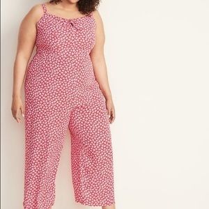Old navy red floral jumpsuit!